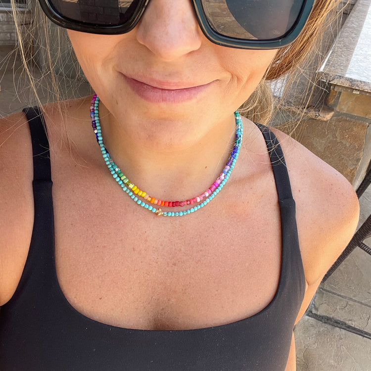 Noelle Rainbow Choker Necklace
