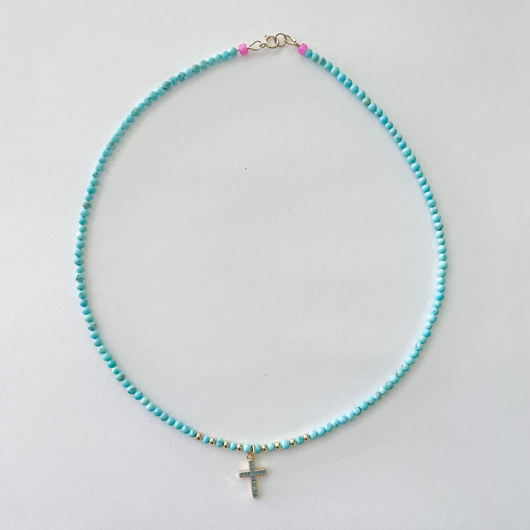 Grace Turquoise Cross Necklace