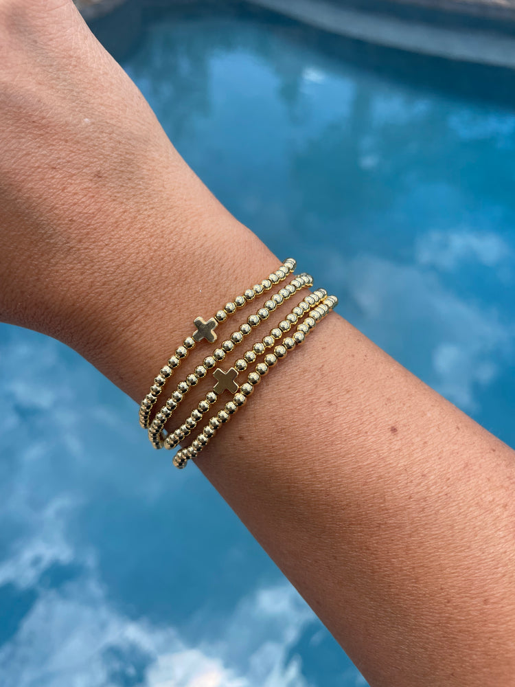 Gold Filled Prayer Partner Cross Bracelet