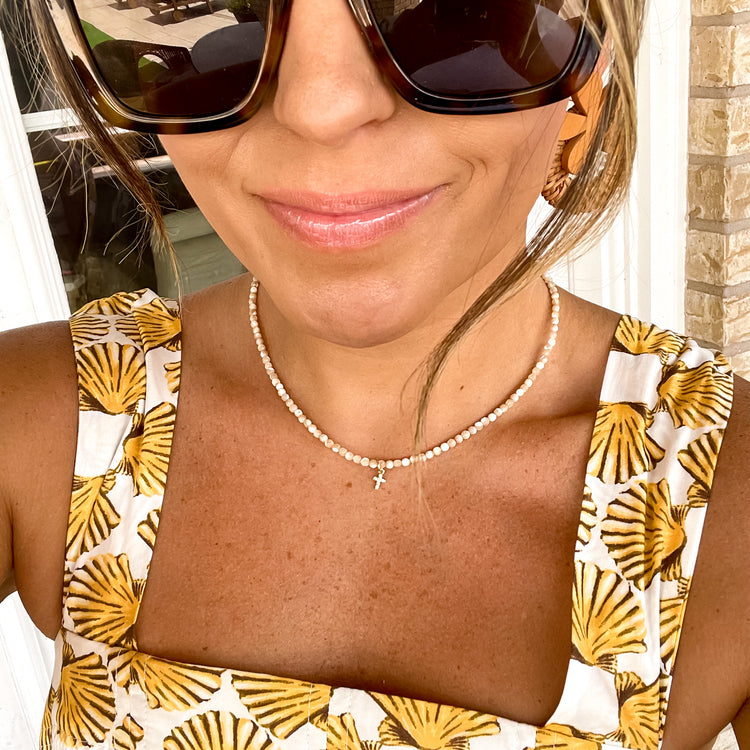 Stella Cross Choker Necklace