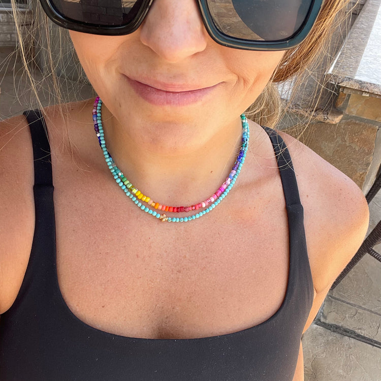 Noelle Rainbow Choker Necklace