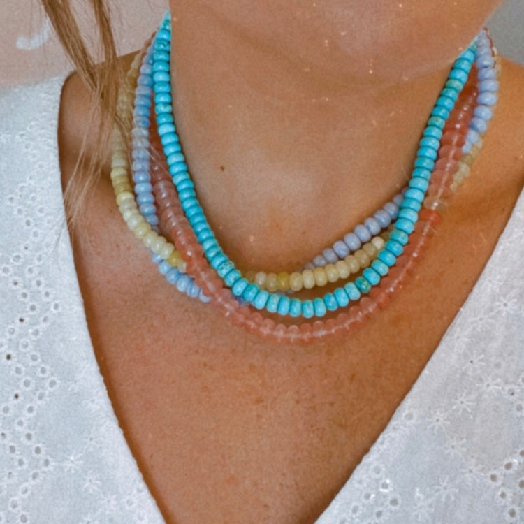 Garnet Princess Cut Gem Candy Necklace | Nina Segal Jewelry