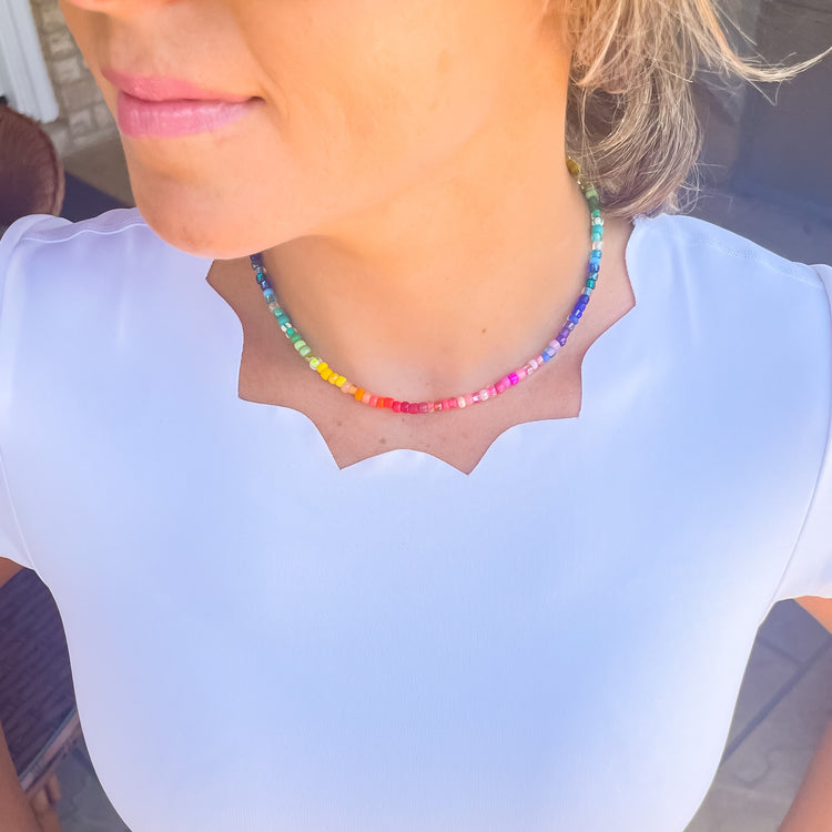 Noelle Rainbow Choker Necklace