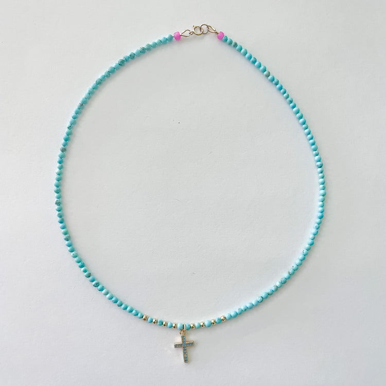 Grace Turquoise Cross Necklace